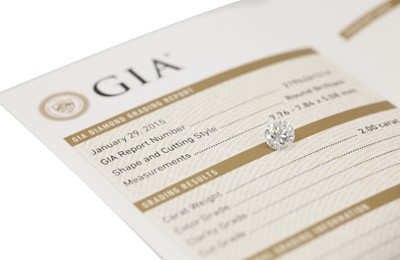 GIA-Zertifikat für Weißen Diamanten
