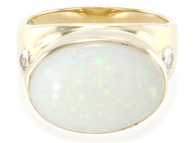 Coober Pedy-Opal-Herren-Goldring