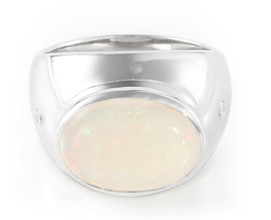 Australischer Opal-Herrenring