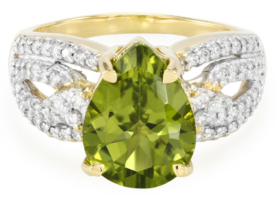 Kaschmir-Peridot-Goldring