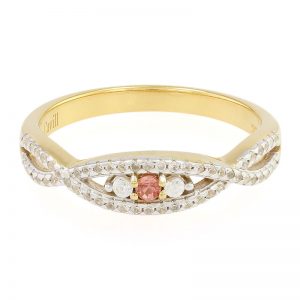 Ring mit Padparadscha-Saphir