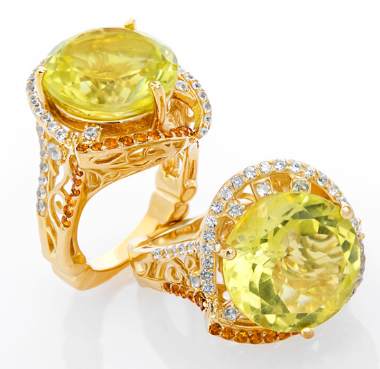 Dallas Prince Designs - Ouro Verde Quarz-Ring