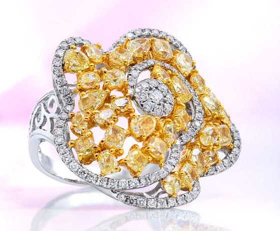 Goldring mit Gelben Diamanten von Cirari