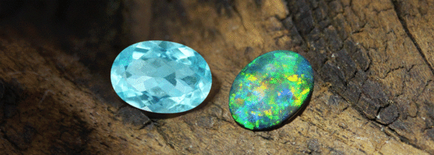 Turmalin und Opal